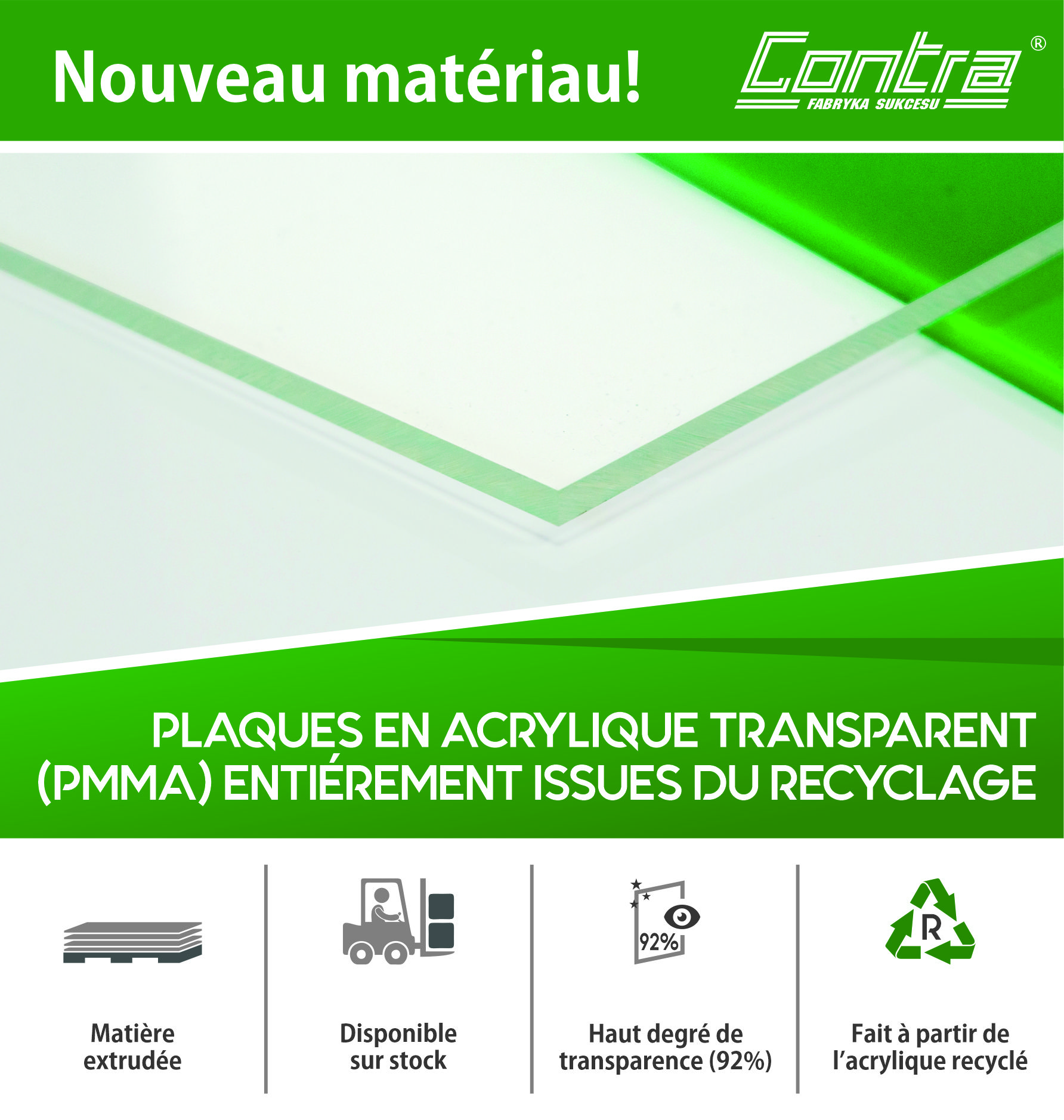 Acrylique issu du recyclage